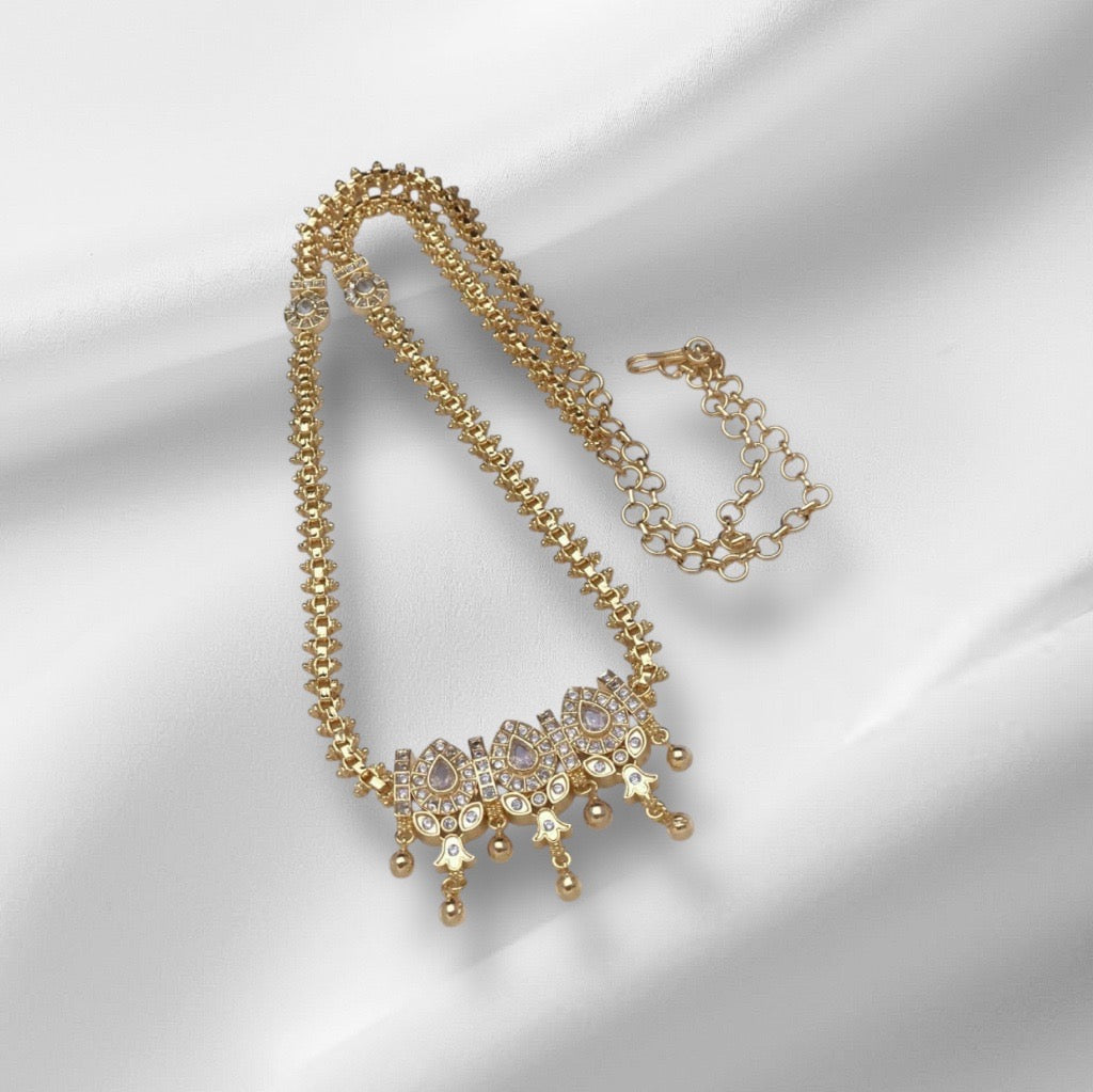 Long Gold Necklace with Pendant