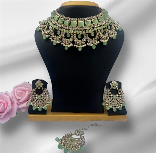 Light Green Indian Choker Set