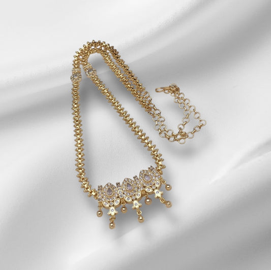 Long Gold Necklace with Pendant