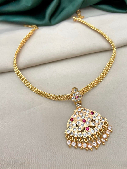 Gold Atiyal with Dual-Tone Stones