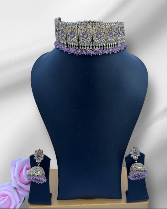 Royal Amethyst Choker Set