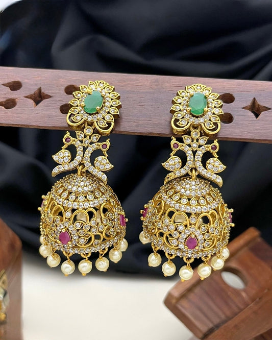 Royal Ruby Jhumkas – Sparkle in Every Step!