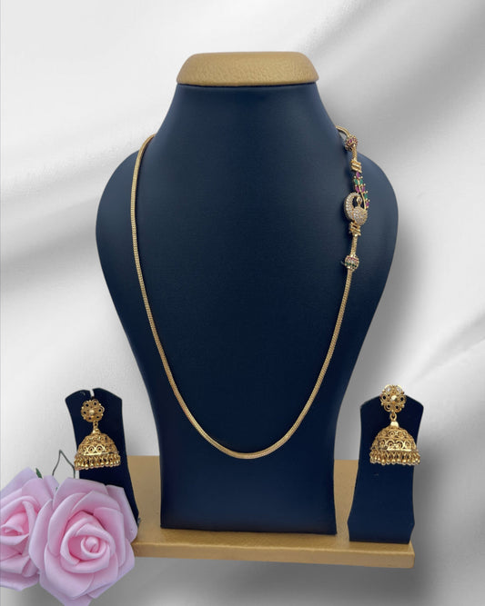 Majestic Peacock Long Chain Set