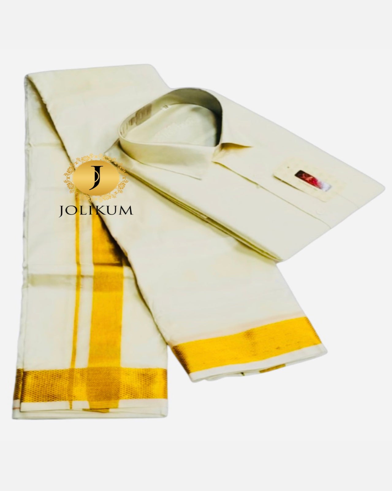 Gold Dhoti & Shirt Set