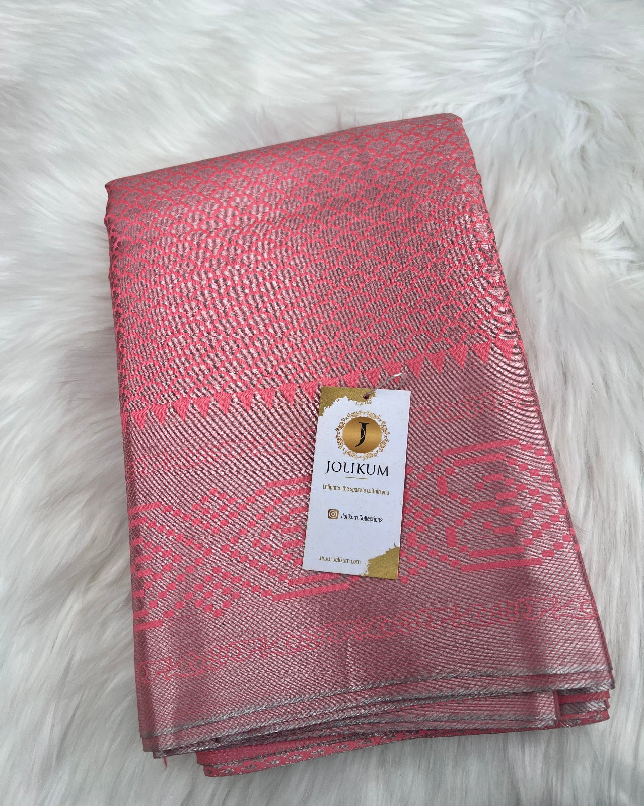 Elegant Pink Tussar Silk Saree with Silver Zari Work