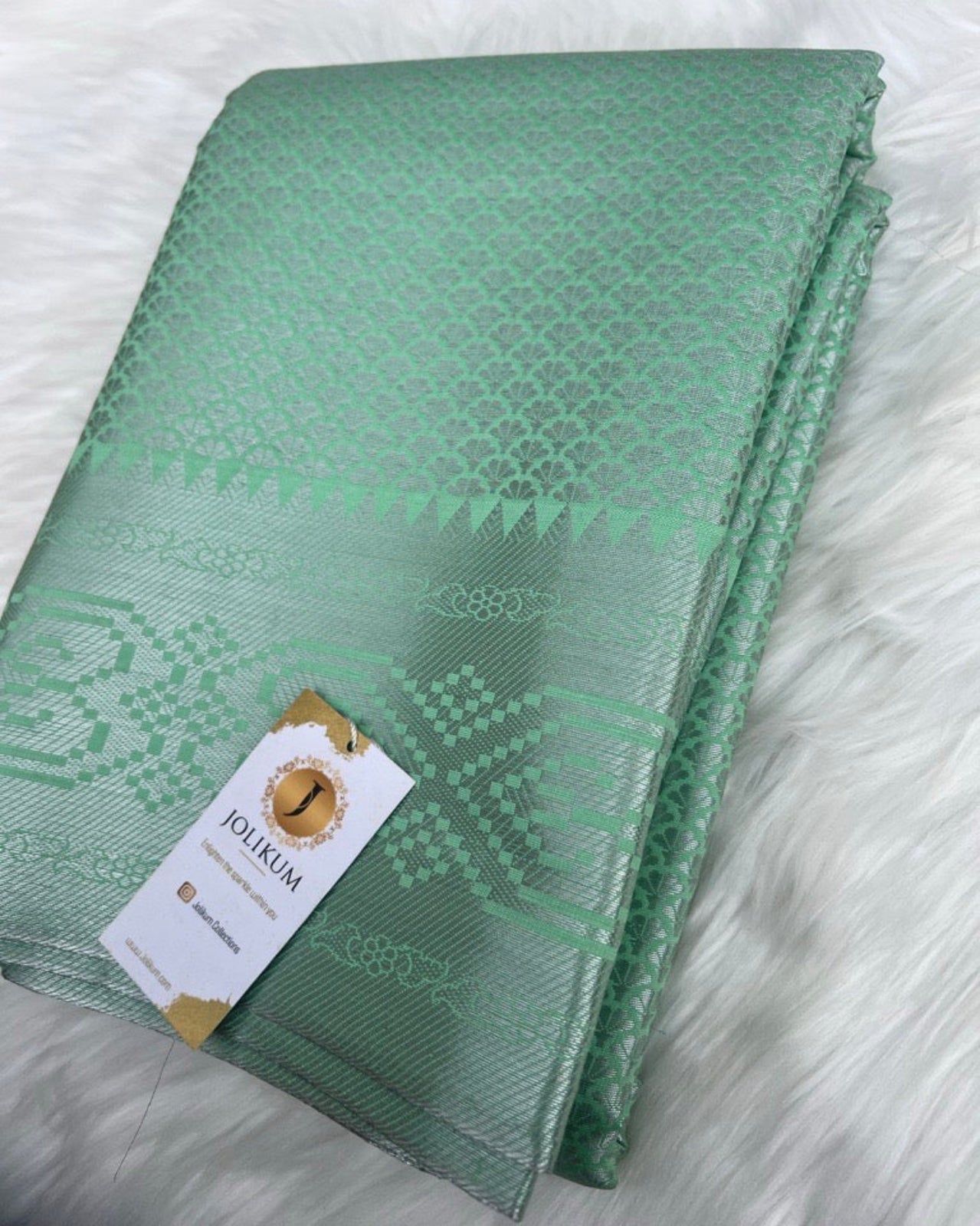 Teal Tussar Silk Saree with Elegant Silver Zari Work
