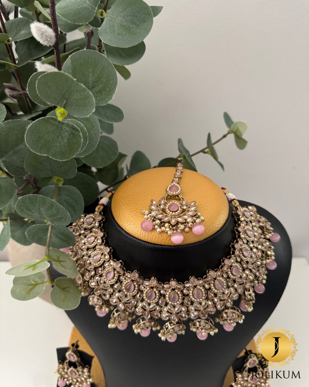Pink Polki Choker Set